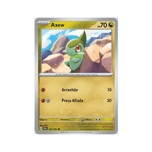 Axew 044/064 in Portuguese Shrouded Fable Pokémon TCG