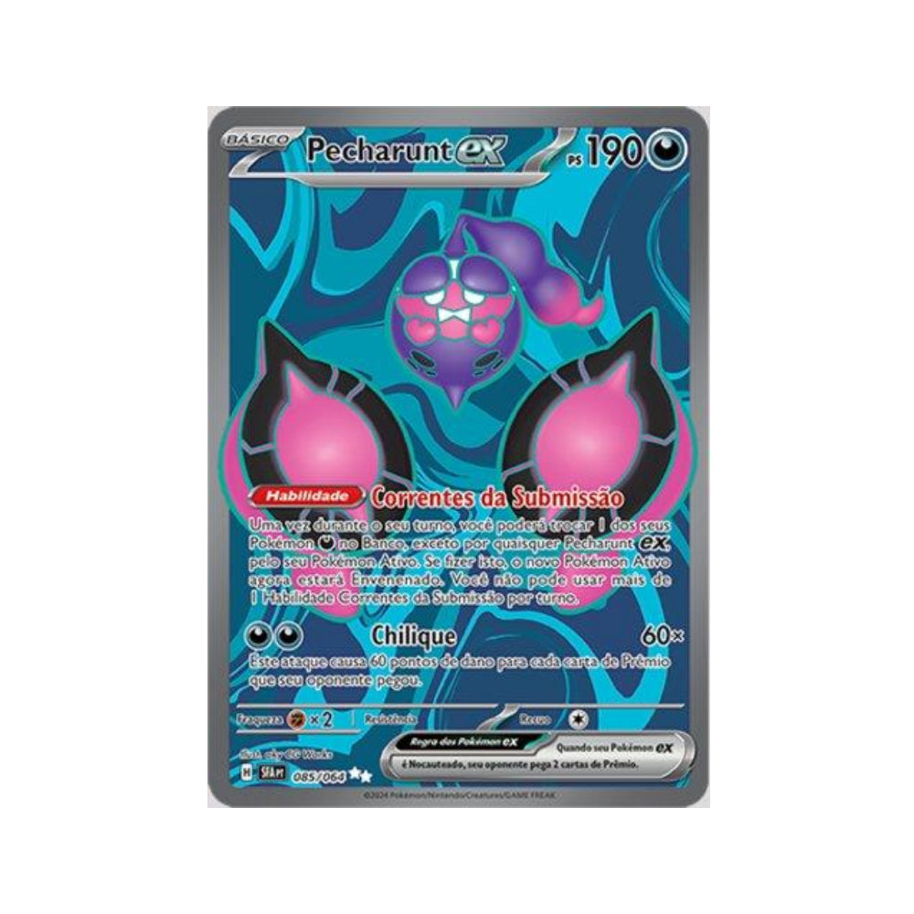 Pecharunt ex 085/064 in Portuguese Shrouded Fable Pokémon TCG