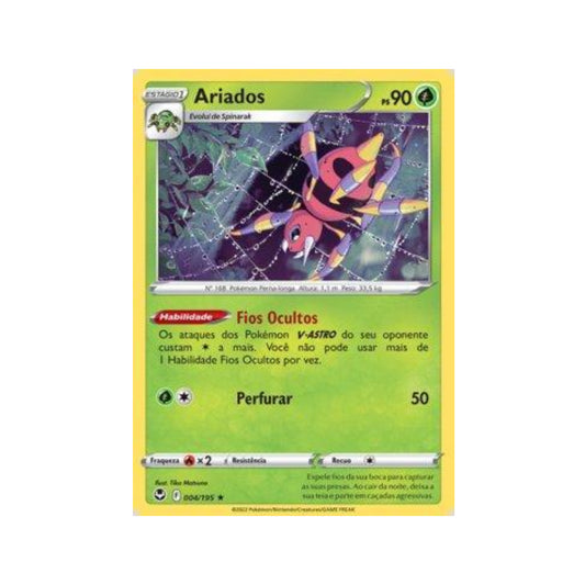 Ariados 004/195 in Portuguese Silver Tempest Pokémon TCG