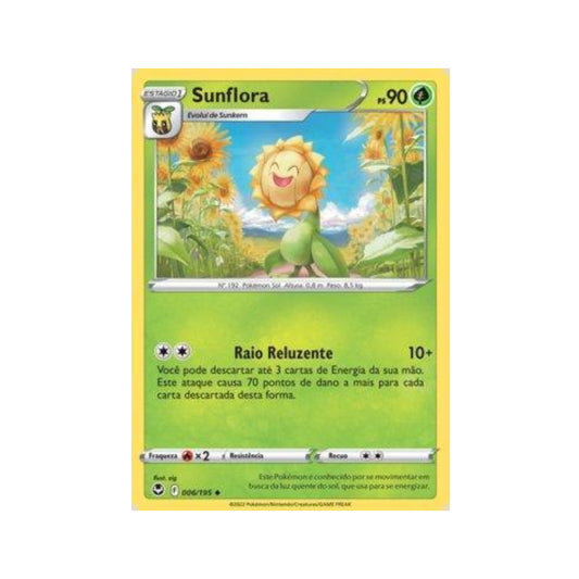 Sunflora 006/195 in Portuguese Silver Tempest Pokémon TCG