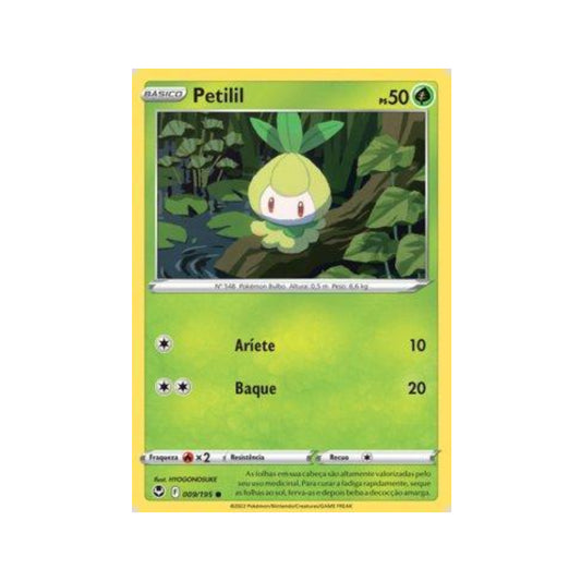 Petilil 009/195 in Portuguese Silver Tempest Pokémon TCG