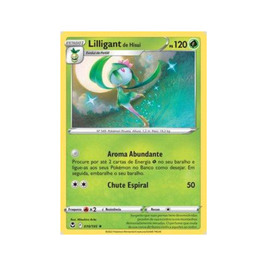 Hisuian Lilligant 010/195 in Portuguese Silver Tempest Pokémon TCG