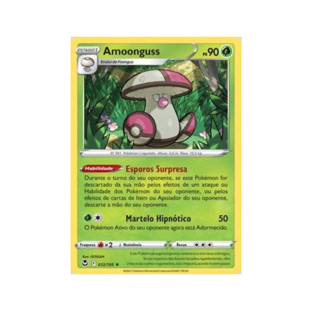 Amoonguss 012/195 in Portuguese Silver Tempest Pokémon TCG