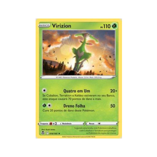 Virizion 014/195 in Portuguese Silver Tempest Pokémon TCG