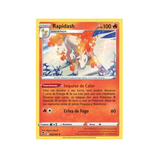 Rapidash 022/195 in Portuguese Silver Tempest Pokémon TCG