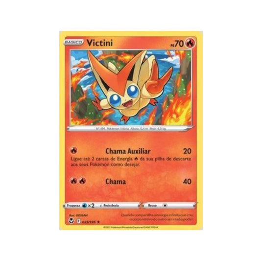 Victini 023/195 in Portuguese Silver Tempest Pokémon TCG