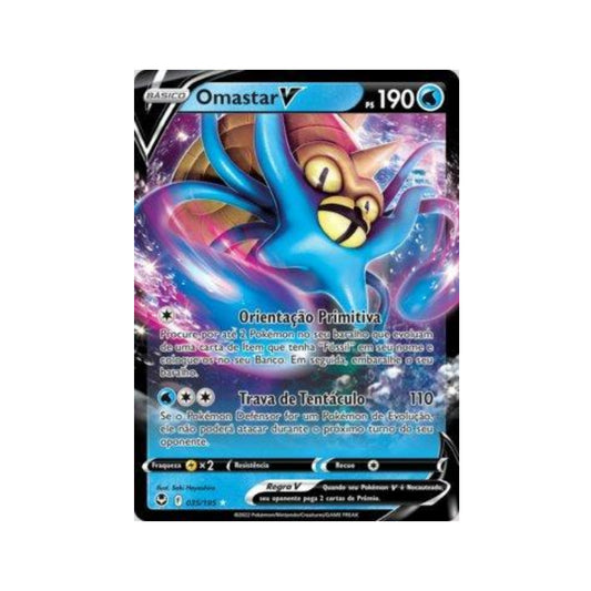 Omastar-V 035/195 in Portuguese Silver Tempest Pokémon TCG