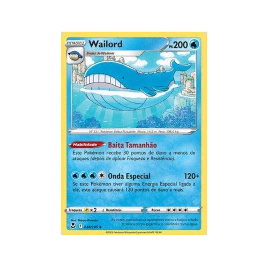 Wailord 038/195 in Portuguese Silver Tempest Pokémon TCG