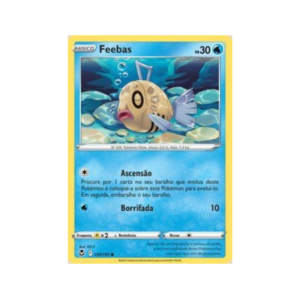 Feebas 039/195 in Portuguese Silver Tempest Pokémon TCG