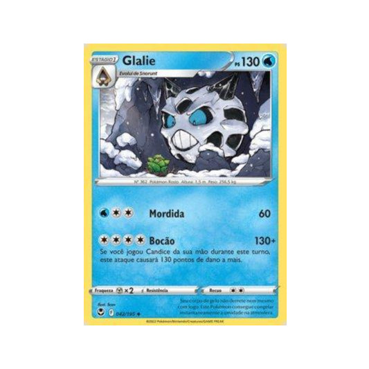 Glalie 042/195 in Portuguese Silver Tempest Pokémon TCG