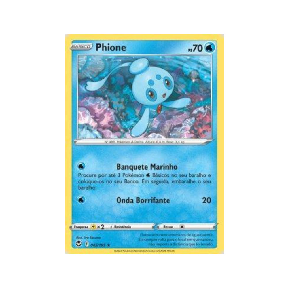 Phione 045/195 in Portuguese Silver Tempest Pokémon TCG