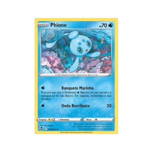 Phione 045/195 in Portuguese Silver Tempest Pokémon TCG