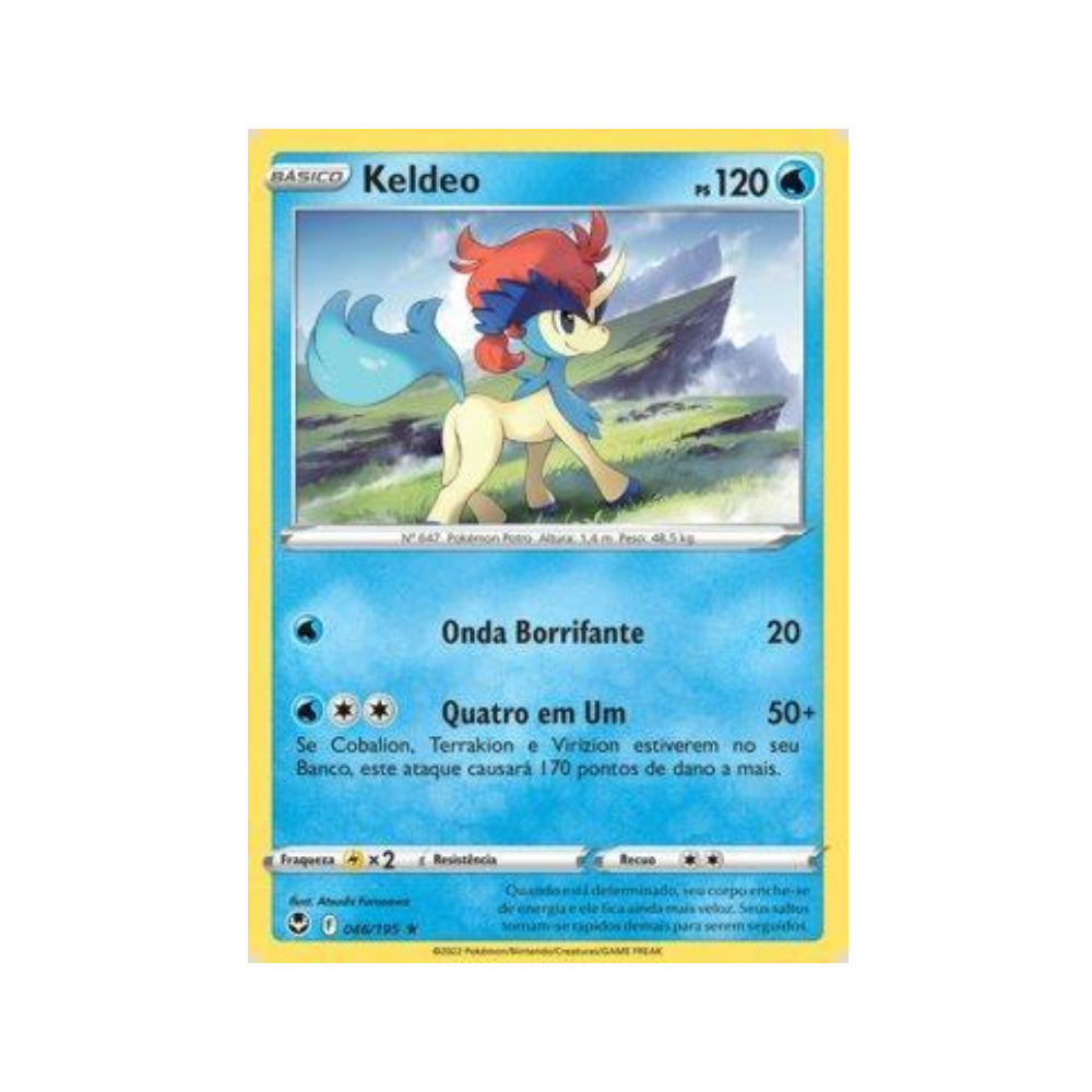 Keldeo 046/195 in Portuguese Silver Tempest Pokémon TCG