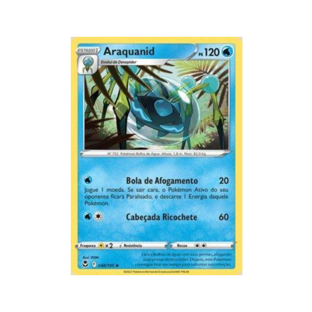 Araquanid 048/195 in Portuguese Silver Tempest Pokémon TCG