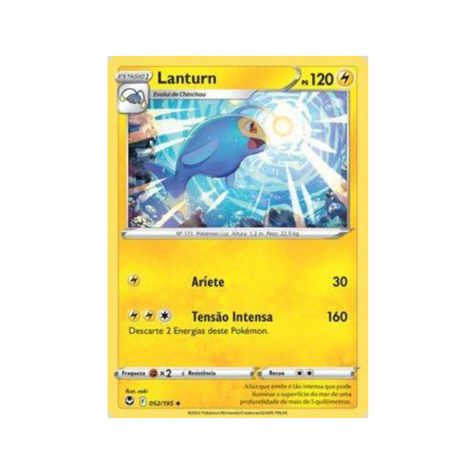 Lanturn 052/195 in Portuguese Silver Tempest Pokémon TCG