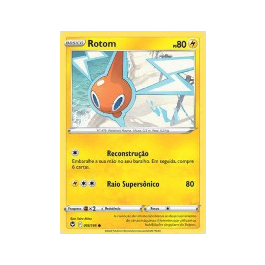 Rotom 053/195 in Portuguese Silver Tempest Pokémon TCG