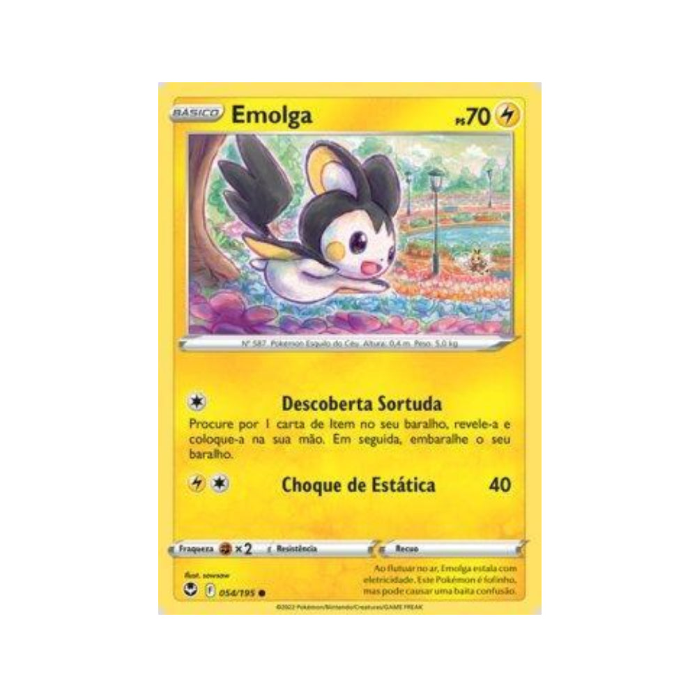 Emolga 054/195 in Portuguese Silver Tempest Pokémon TCG