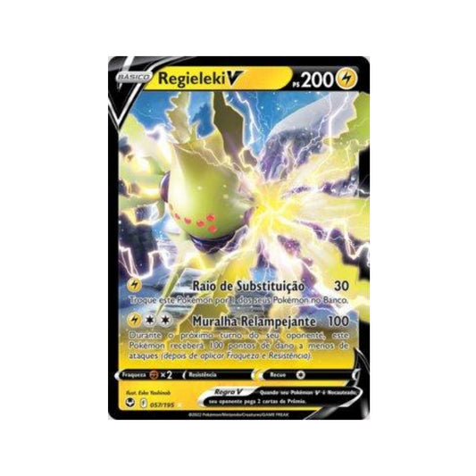 Regieleki-V 057/195 in Portuguese Silver Tempest Pokémon TCG