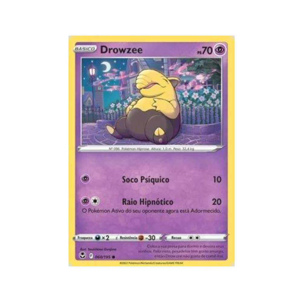 Drowzee 060/195 in Portuguese Silver Tempest Pokémon TCG