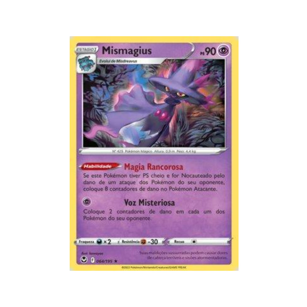 Mismagius 064/195 in Portuguese Silver Tempest Pokémon TCG