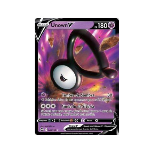 Unown-V 065/195 in Portuguese Silver Tempest Pokémon TCG