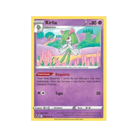 Kirlia 068/195 in Portuguese Silver Tempest Pokémon TCG