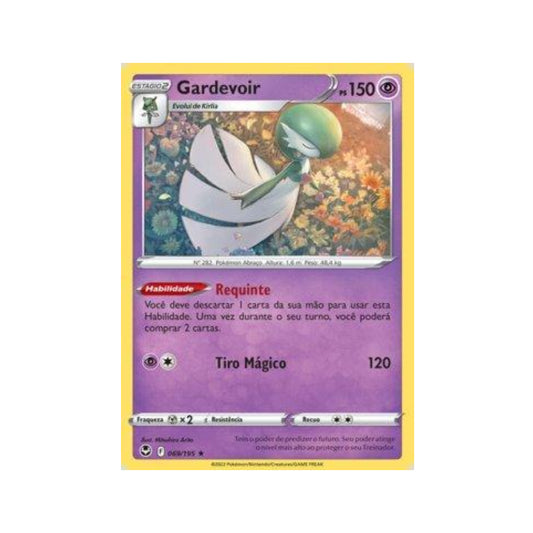 Gardevoir 069/195 in Portuguese Silver Tempest Pokémon TCG