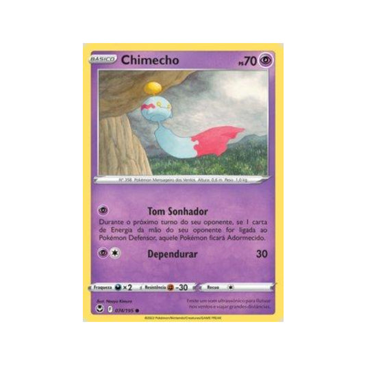 Chimecho 074/195 in Portuguese Silver Tempest Pokémon TCG