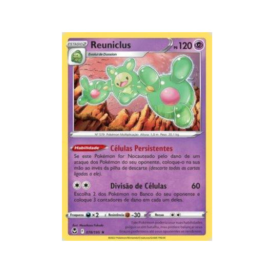 Reuniclus 078/195 in Portuguese Silver Tempest Pokémon TCG