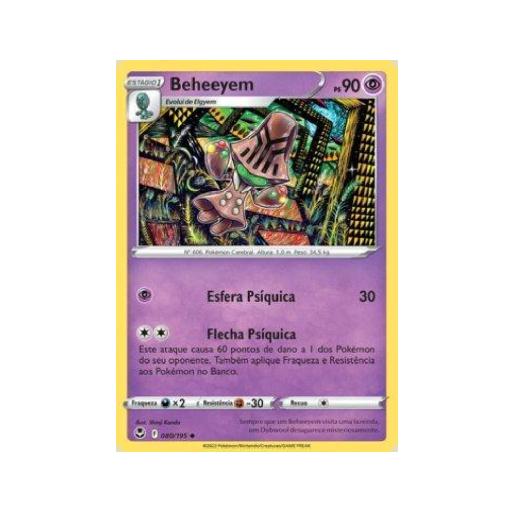 Beheeyem 080/195 in Portuguese Silver Tempest Pokémon TCG