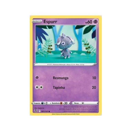 Espurr 081/195 in Portuguese Silver Tempest Pokémon TCG