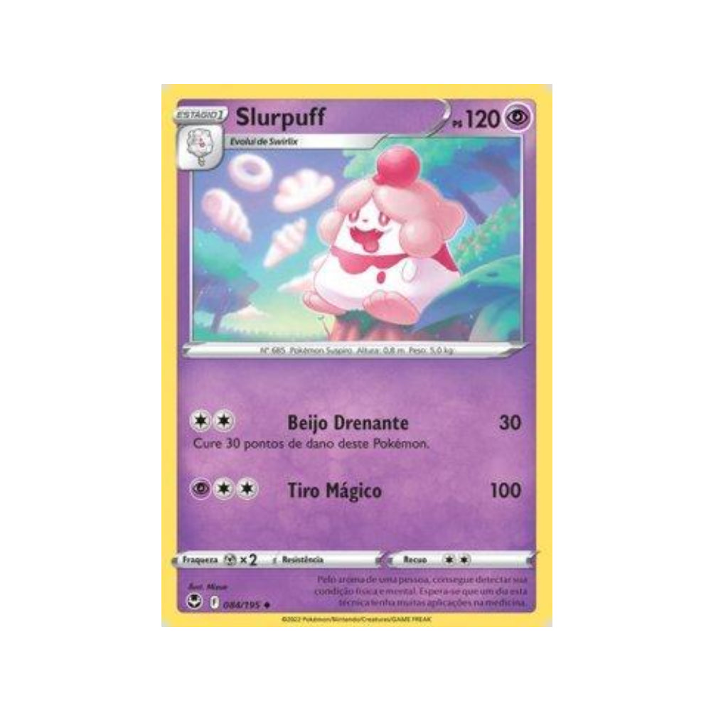 Slurpuff 084/195 in Portuguese Silver Tempest Pokémon TCG