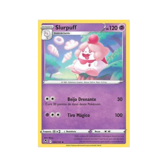 Slurpuff 084/195 in Portuguese Silver Tempest Pokémon TCG