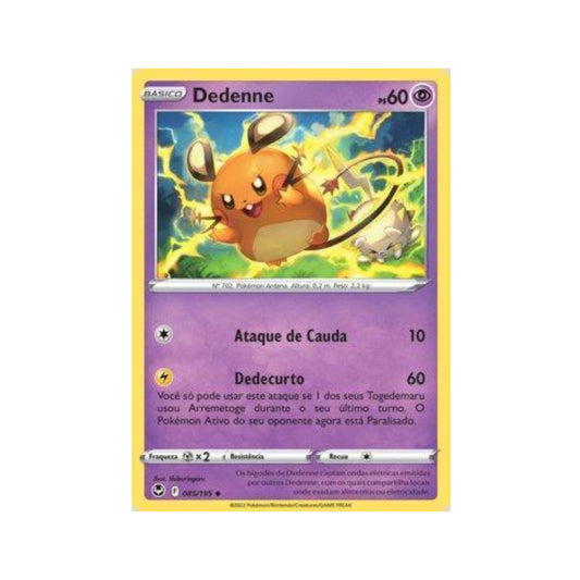 Dedenne 085/195 in Portuguese Silver Tempest Pokémon TCG