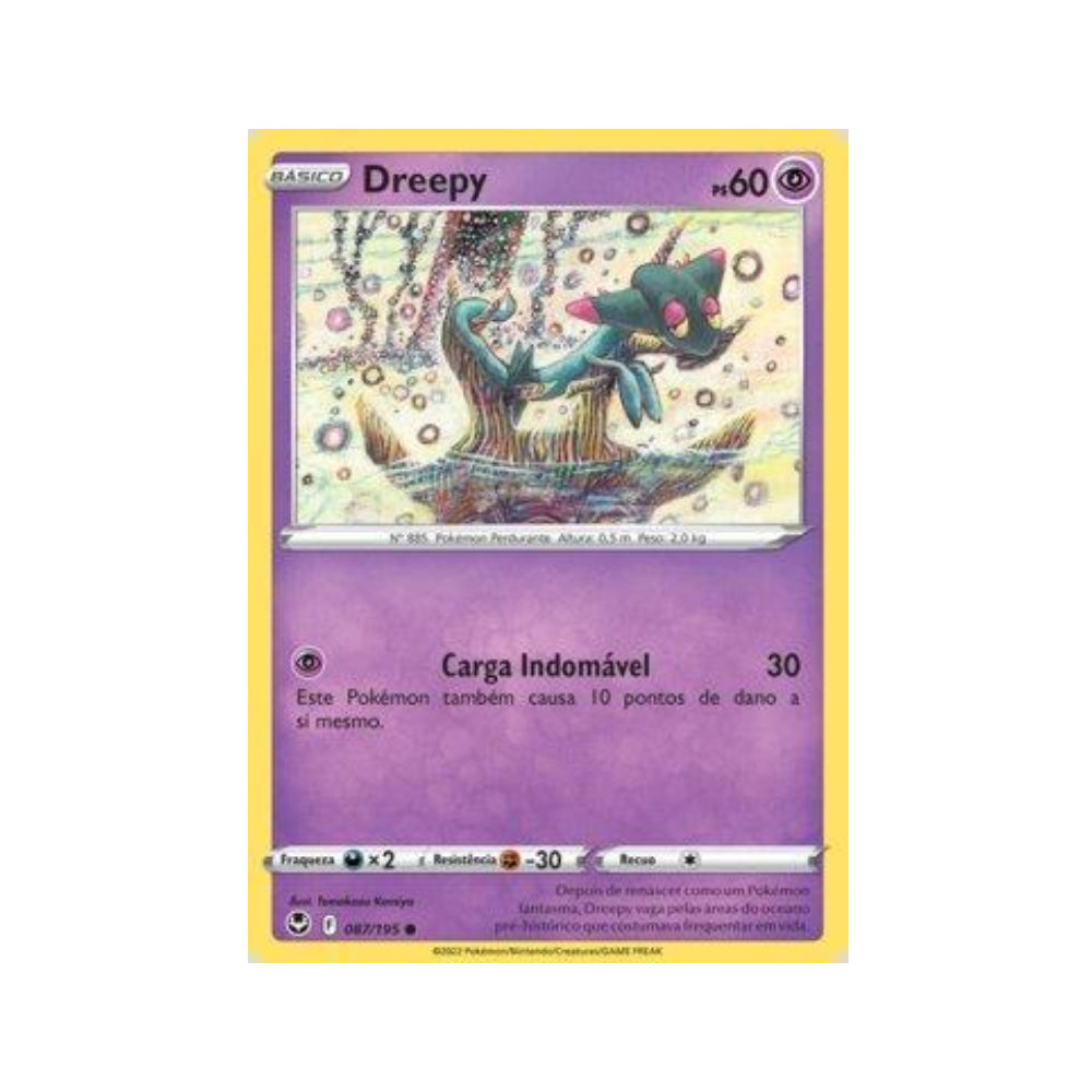 Dreepy 087/195 in Portuguese Silver Tempest Pokémon TCG