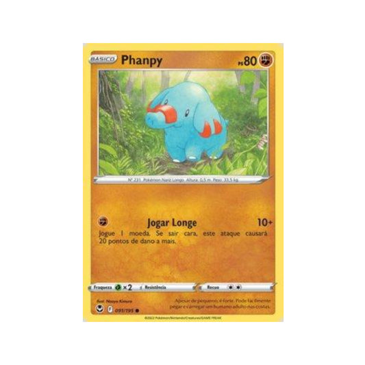 Phanpy 091/195 in Portuguese Silver Tempest Pokémon TCG