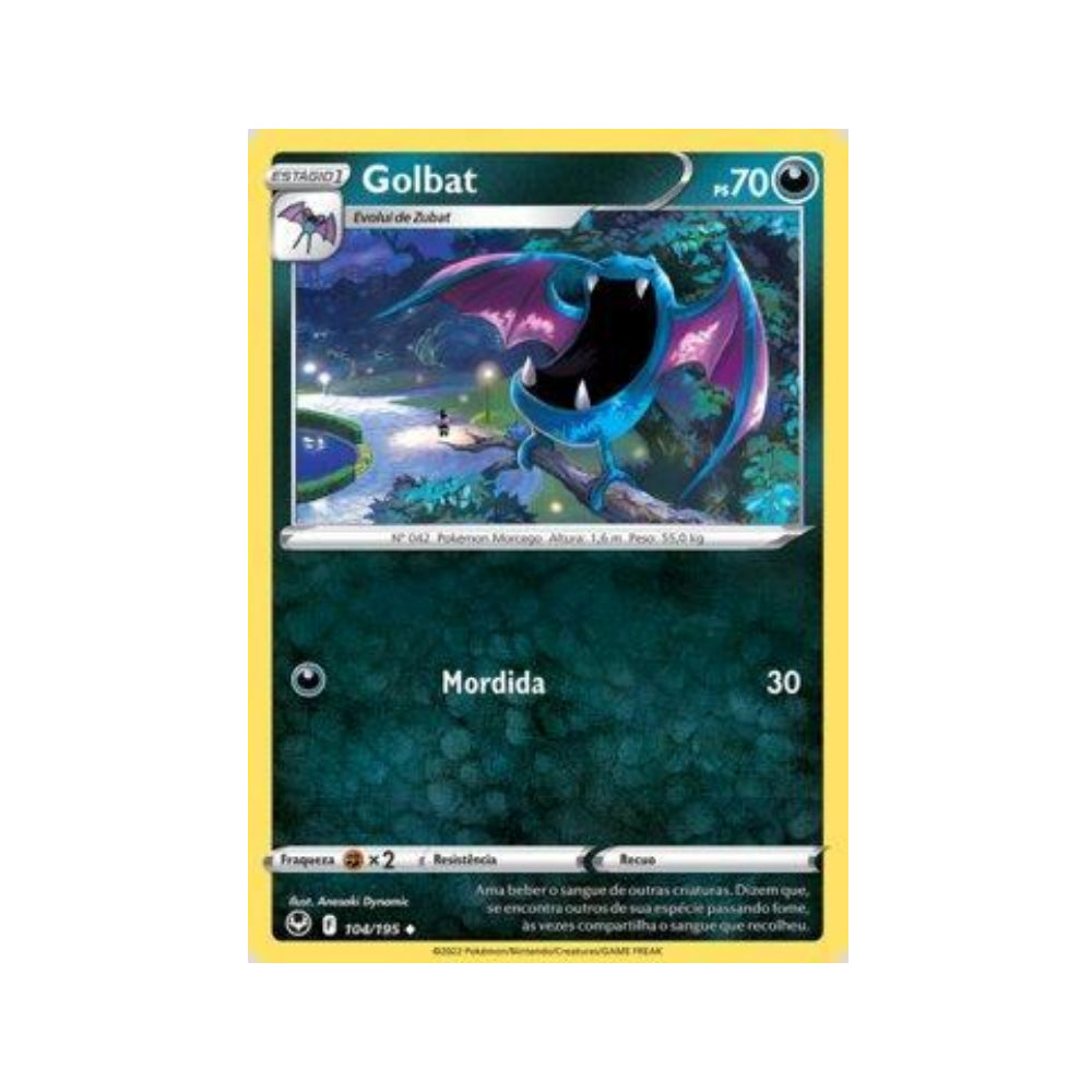 Golbat 104/195 in Portuguese Silver Tempest Pokémon TCG