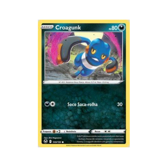 Croagunk 109/195 in Portuguese Silver Tempest Pokémon TCG