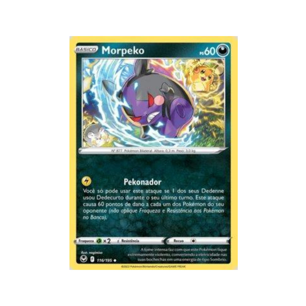 Morpeko 116/195 in Portuguese Silver Tempest Pokémon TCG