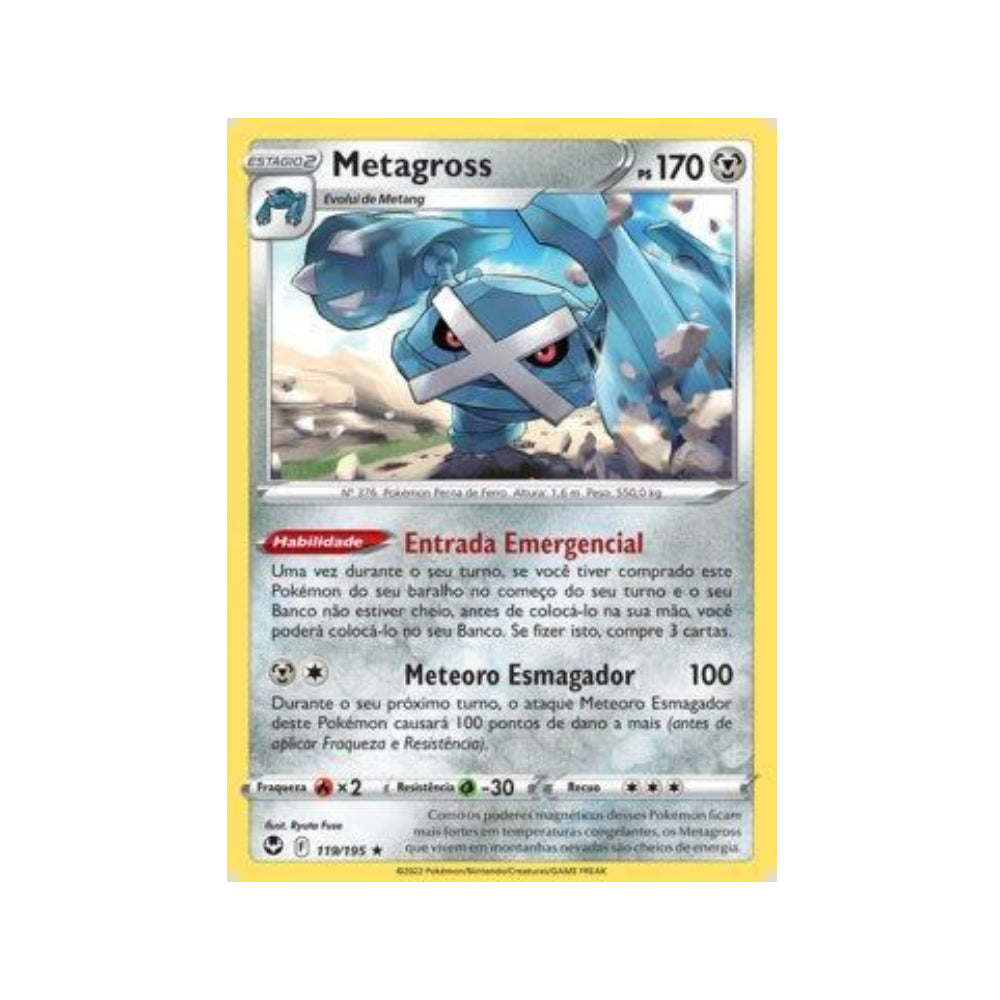 Metagross 119/195 in Portuguese Silver Tempest Pokémon TCG