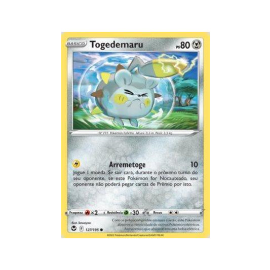 Togedemaru 127/195 in Portuguese Silver Tempest Pokémon TCG