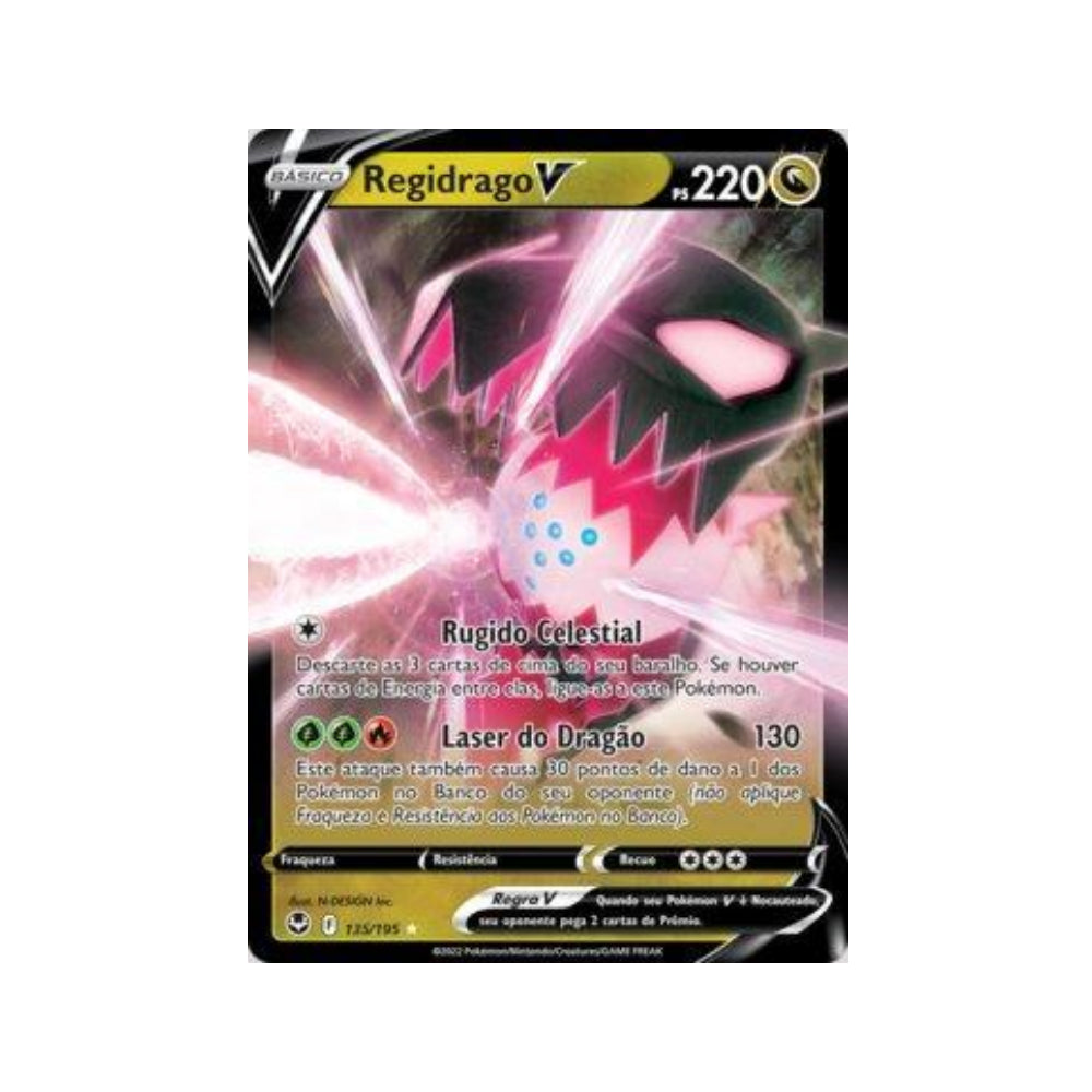 Regidrago-V 135/195 in Portuguese Silver Tempest Pokémon TCG