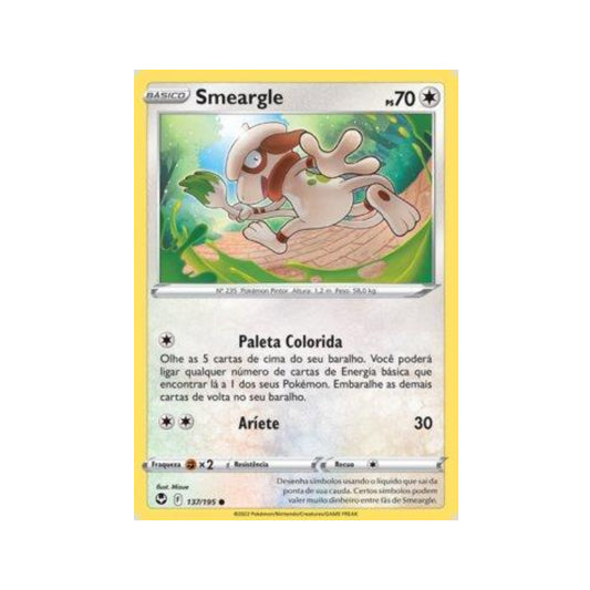 Smeargle 137/195 in Portuguese Silver Tempest Pokémon TCG