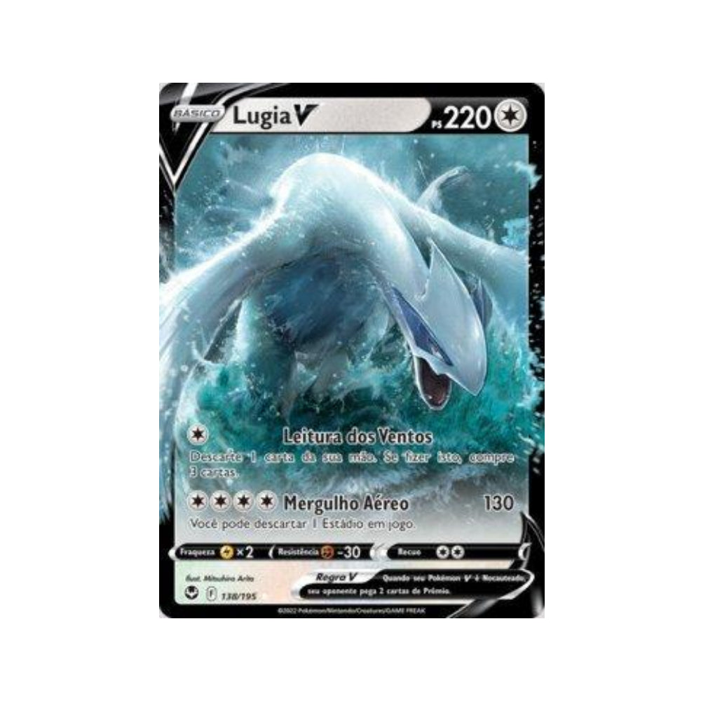 Lugia-V 138/195 in Portuguese Silver Tempest Pokémon TCG