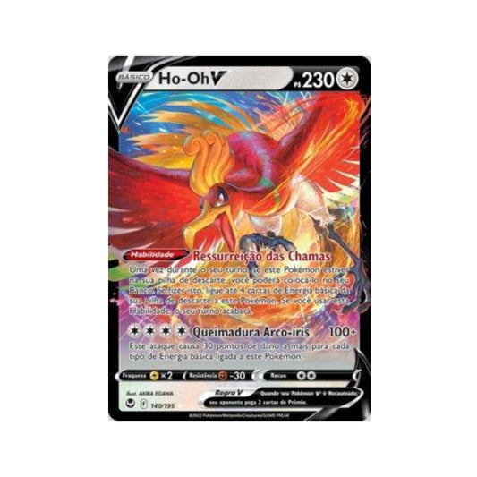 Ho-Oh-V 140/195 in Portuguese Silver Tempest Pokémon TCG