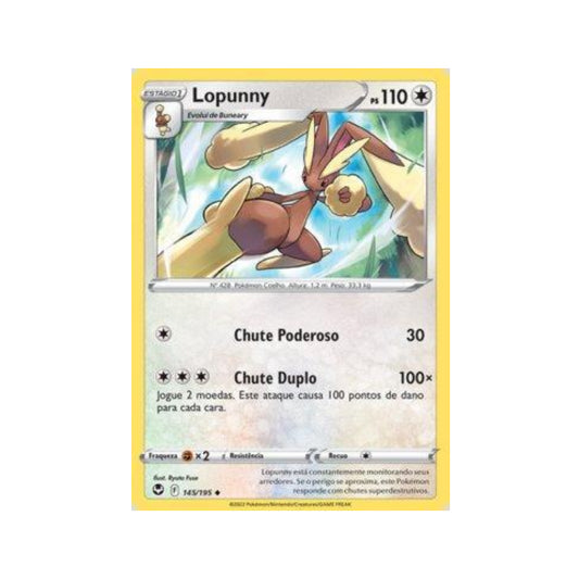 Lopunny 145/195 in Portuguese Silver Tempest Pokémon TCG