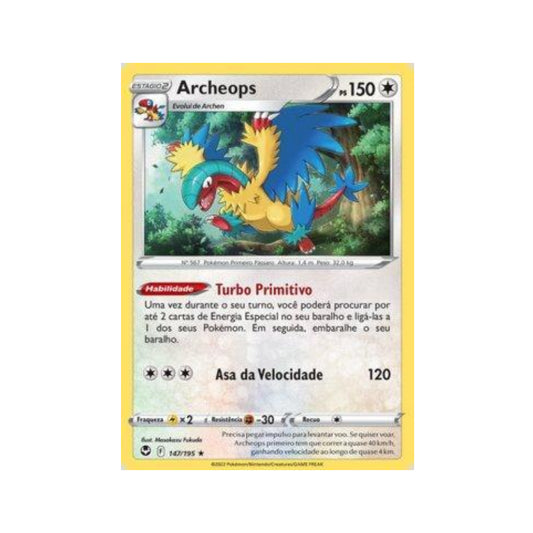 Archeops 147/195 in Portuguese Silver Tempest Pokémon TCG