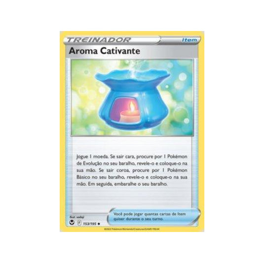 Capturing Aroma 153/195 in Portuguese Silver Tempest Pokémon TCG