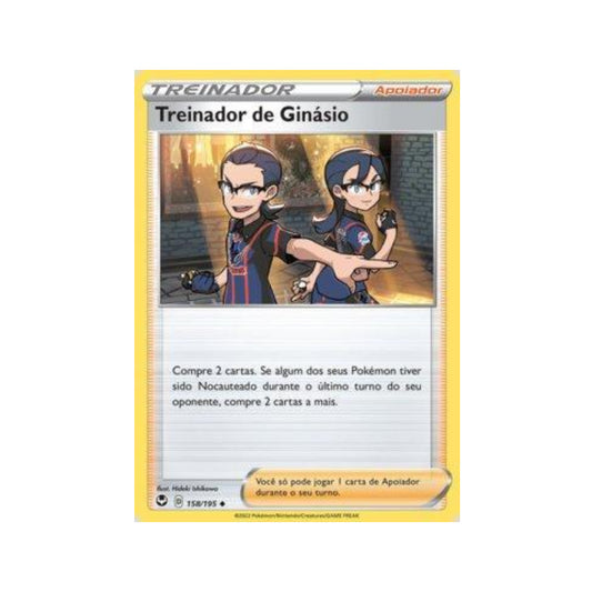 Gym Trainer 158/195 in Portuguese Silver Tempest Pokémon TCG