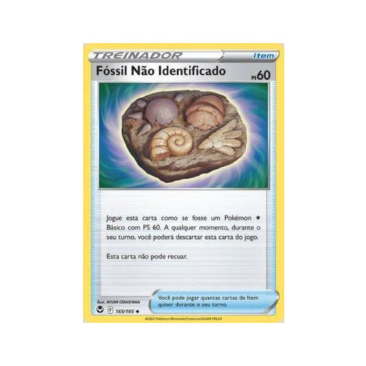 Unidentified Fossil 165/195 in Portuguese Silver Tempest Pokémon TCG